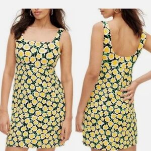 Diane Von Furstenberg For Target 90's Shift Yellow Poppy Mini Dress